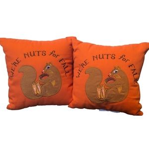 We’re Nuts For Fall Squirrel Decor Pillows